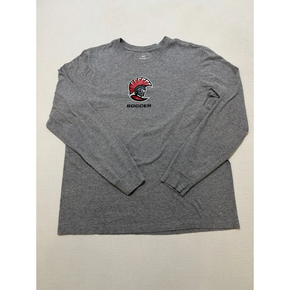 Tampa Spartans Soccer Nike Tee Long Sleeve Shirt Men's Size Large Gray